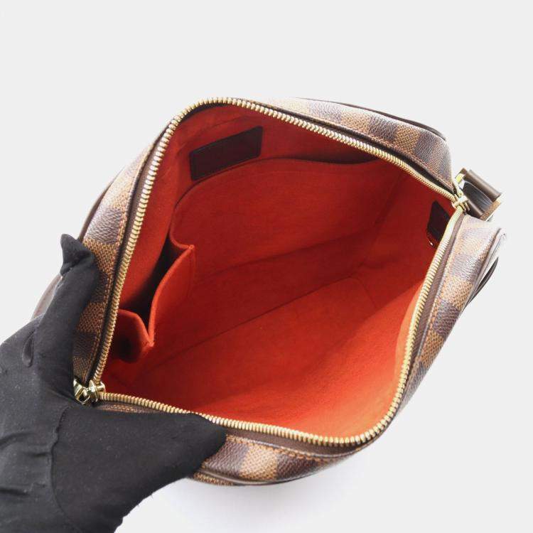 Pre Owned Louis Vuitton Ipanema GM Brown Damier Ebene Coated Canvas Shoulder Bag