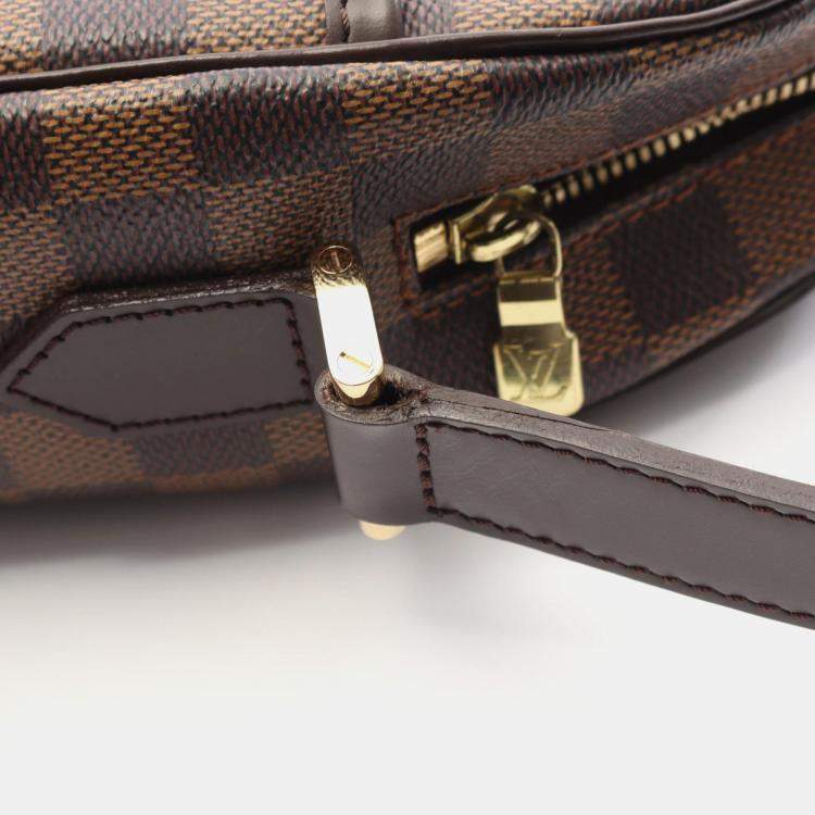 Pre Owned Louis Vuitton Ipanema GM Brown Damier Ebene Coated Canvas Shoulder Bag