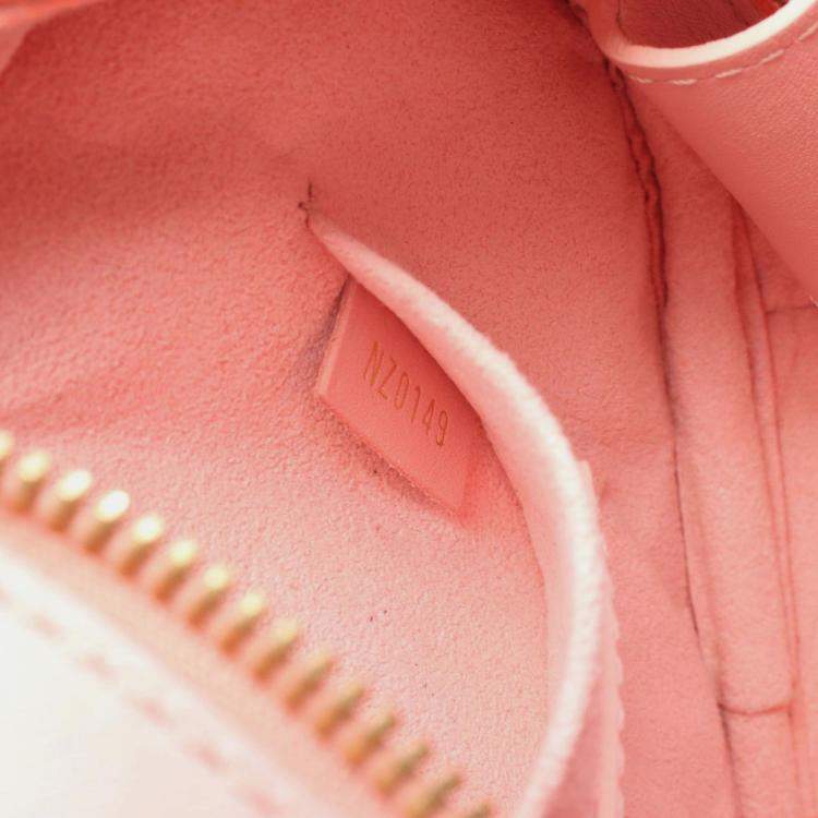 Pre Owned Louis Vuitton New Wave Heart Bag Love Lock Shoulder Leather Pink