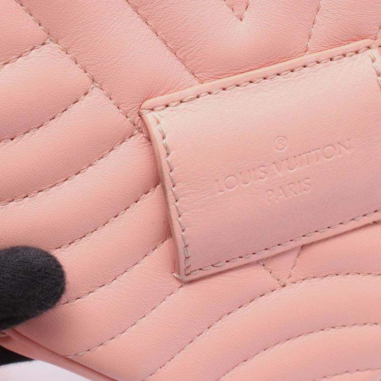 Pre Owned Louis Vuitton New Wave Heart Bag Love Lock Shoulder Leather Pink