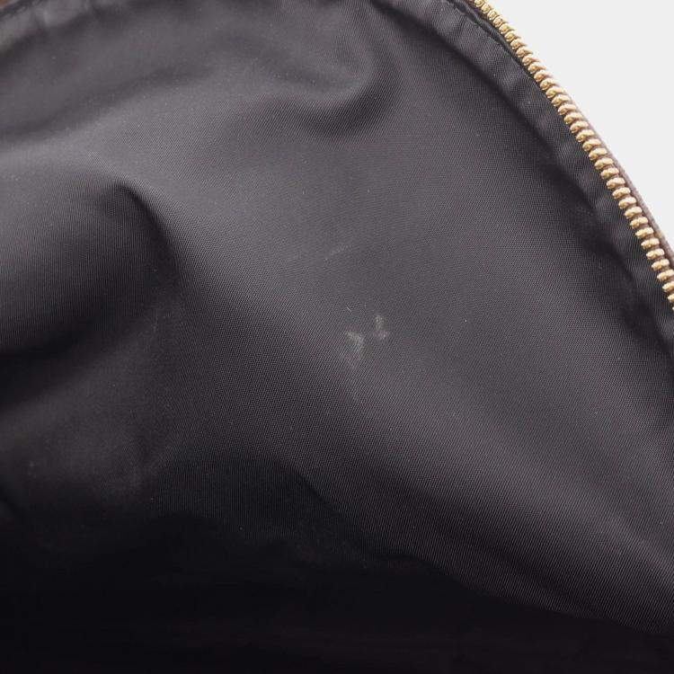 Pre Owned Louis Vuitton Palm Springs Backpack MM Coated Canvas And Leather Monogram Brown Black