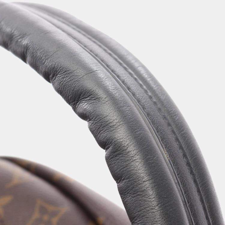 Pre Owned Louis Vuitton Palm Springs Backpack MM Coated Canvas And Leather Monogram Brown Black