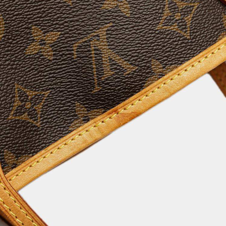 Pre Owned Louis Vuitton Monogram Neverfull Pm Handbag Tote Bag Brown Pvc Leather