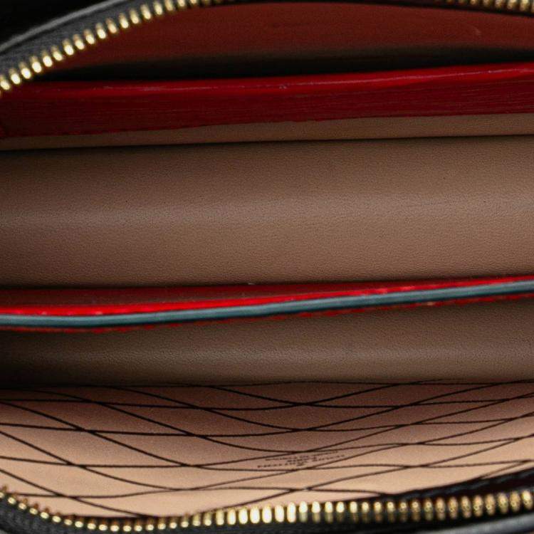 Pre Owned Louis Vuitton Epi Trunk Clutch Bag Rouge Black Leather