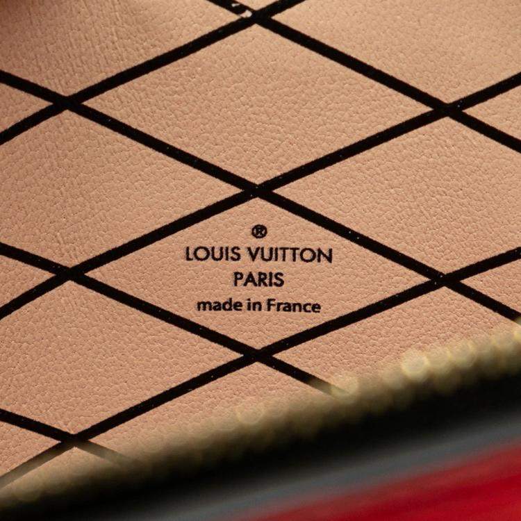 Pre Owned Louis Vuitton Epi Trunk Clutch Bag Rouge Black Leather