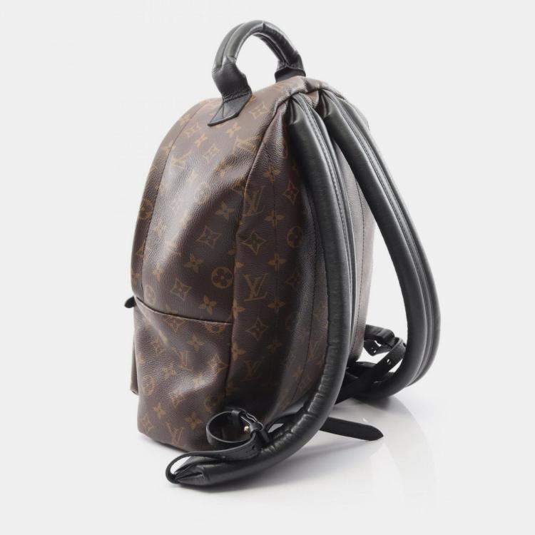 Pre Owned Louis Vuitton Palm Springs Backpack Mm Monogram Coated Canvas And Leather Backpack Brown