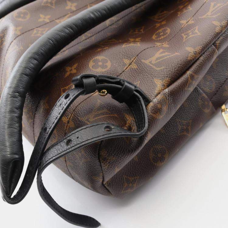 Pre Owned Louis Vuitton Palm Springs Backpack Mm Monogram Coated Canvas And Leather Backpack Brown