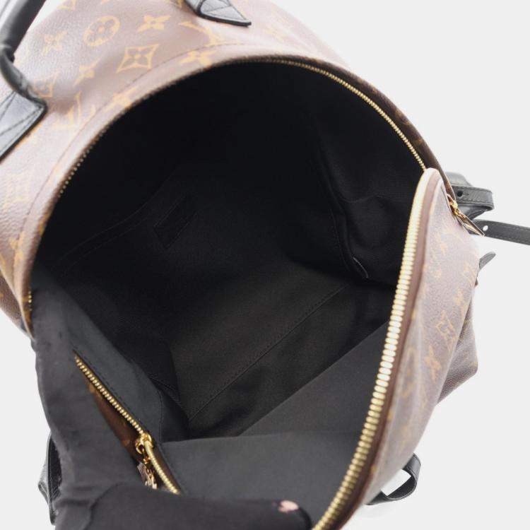 Pre Owned Louis Vuitton Palm Springs Backpack Mm Monogram Coated Canvas And Leather Backpack Brown
