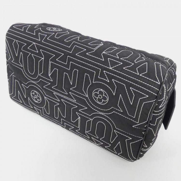 Pre Owned Louis Vuitton Black Nylon Lv Snow Dopp Kit Pouch