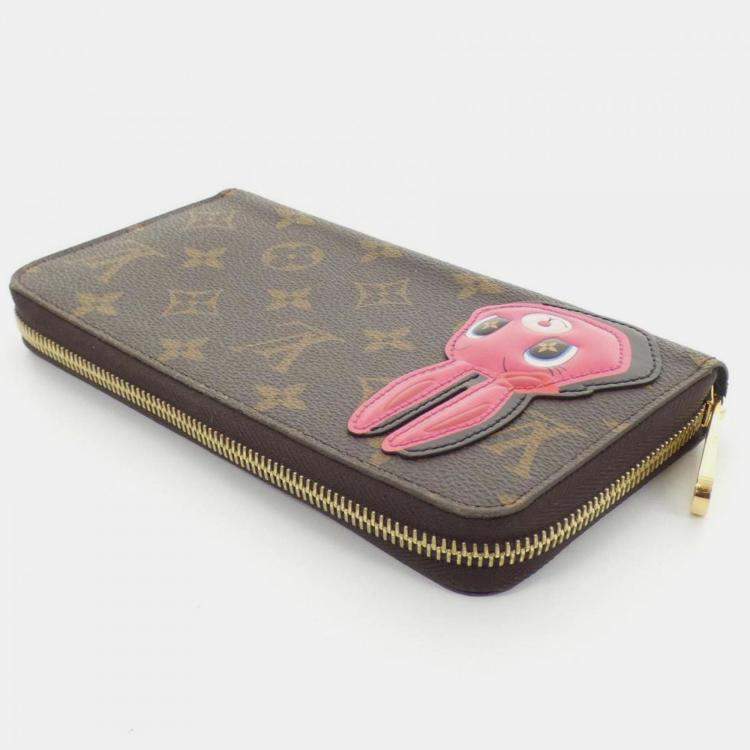 Pre Owned Louis Vuitton Monogram Animogram Zippy Wallet