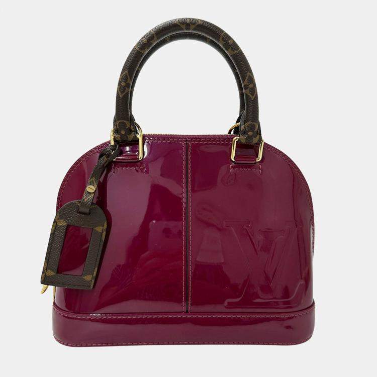 Pre Owned Louis Vuitton Vernis Alma Bb Miroir Magenta Handbag/Shoulder Bag
