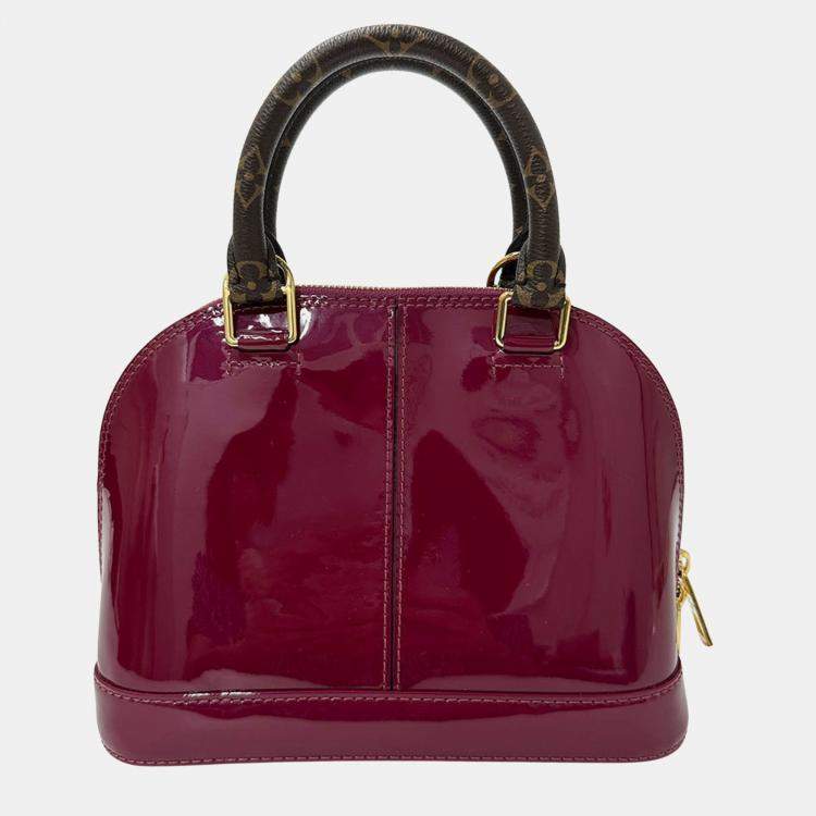 Pre Owned Louis Vuitton Vernis Alma Bb Miroir Magenta Handbag/Shoulder Bag