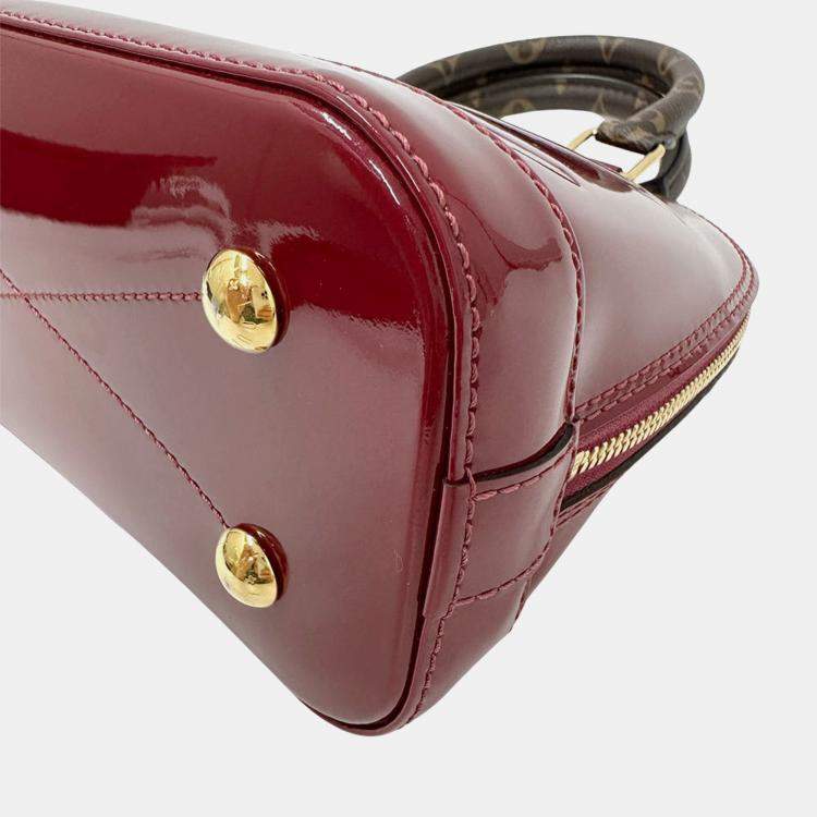 Pre Owned Louis Vuitton Vernis Alma Bb Miroir Magenta Handbag/Shoulder Bag