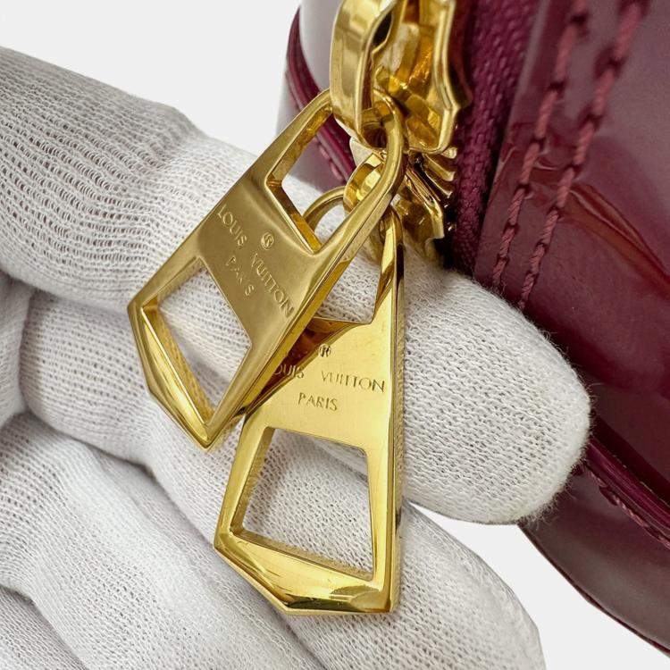 Pre Owned Louis Vuitton Vernis Alma Bb Miroir Magenta Handbag/Shoulder Bag