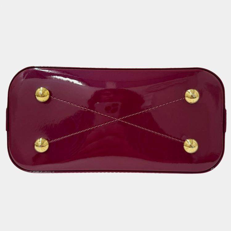 Pre Owned Louis Vuitton Vernis Alma Bb Miroir Magenta Handbag/Shoulder Bag