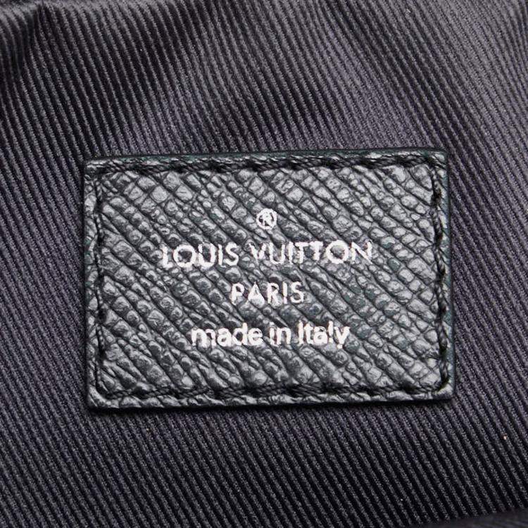 Pre Owned Louis Vuitton Monogram Eclipse Taiga Rama Bum Bag Outdoor Waist Body Noir Black Pvc Leather
