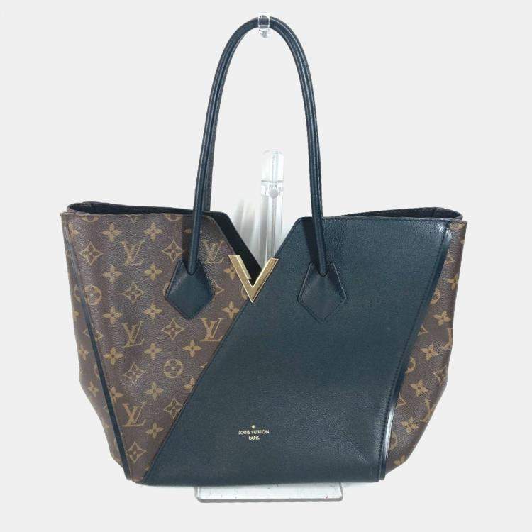 Pre Owned Louis Vuitton Monogram Kimono Mm Tote Bag Shoulder Canvas Noir Black