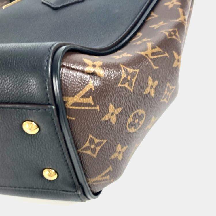 Pre Owned Louis Vuitton Monogram Kimono Mm Tote Bag Shoulder Canvas Noir Black