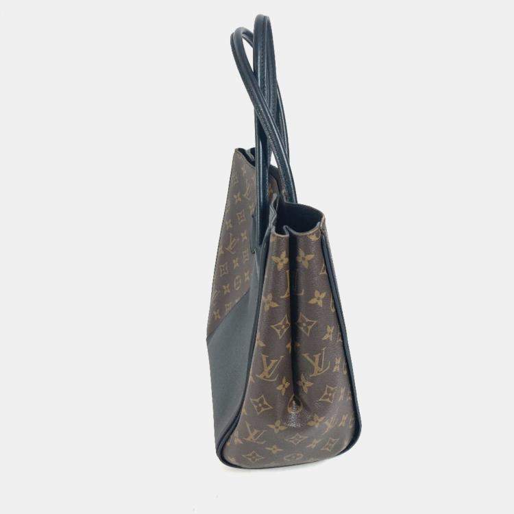 Pre Owned Louis Vuitton Monogram Kimono Mm Tote Bag Shoulder Canvas Noir Black