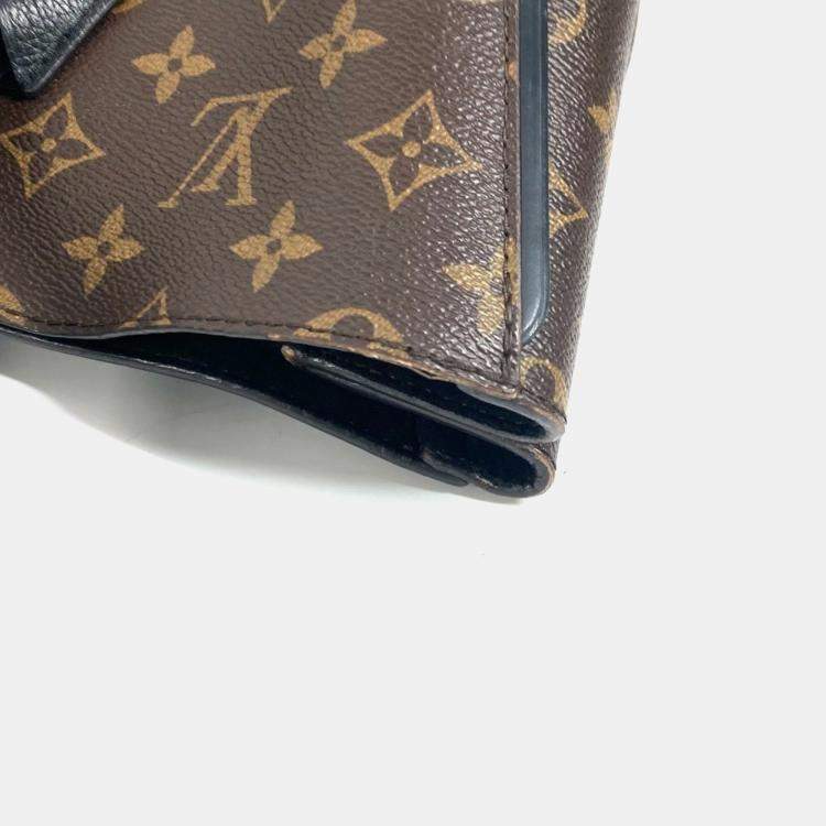 Pre Owned Louis Vuitton Monogram Kimono Mm Tote Bag Shoulder Canvas Noir Black