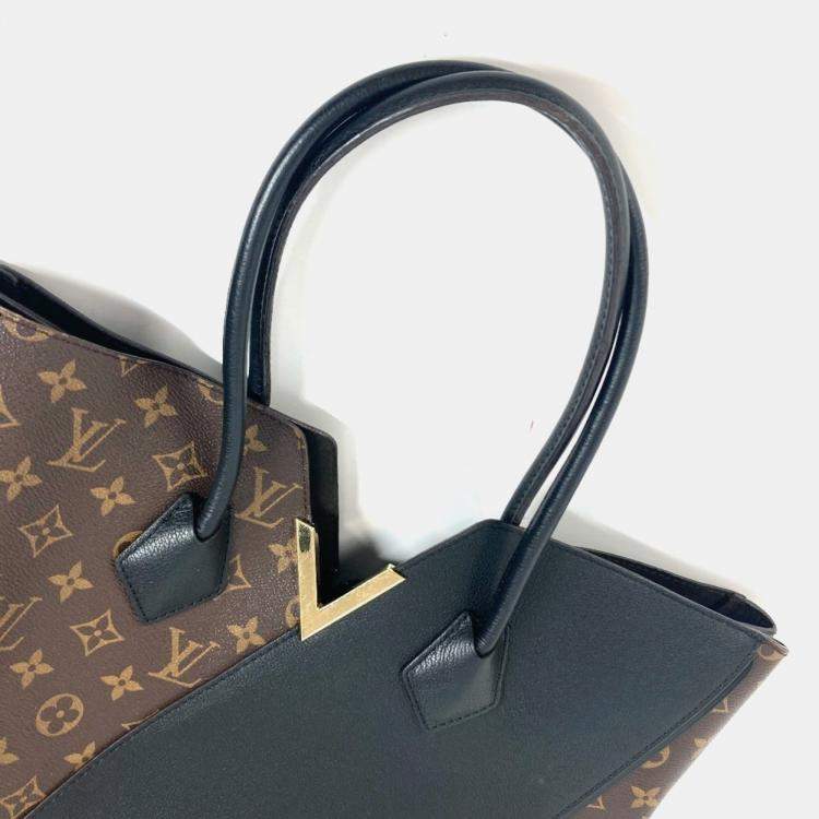 Pre Owned Louis Vuitton Monogram Kimono Mm Tote Bag Shoulder Canvas Noir Black