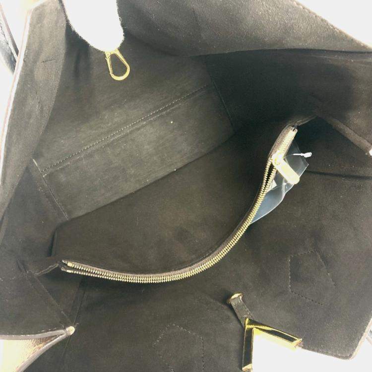 Pre Owned Louis Vuitton Monogram Kimono Mm Tote Bag Shoulder Canvas Noir Black