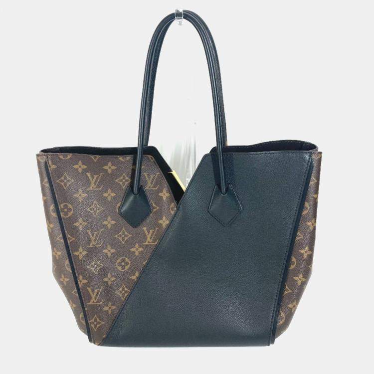 Pre Owned Louis Vuitton Monogram Kimono Mm Tote Bag Shoulder Canvas Noir Black