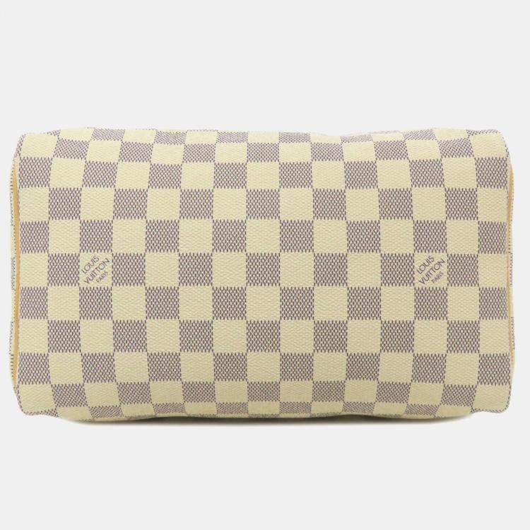 Pre Owned Louis Vuitton Speedy 25 Boston Bag Damier Canvas