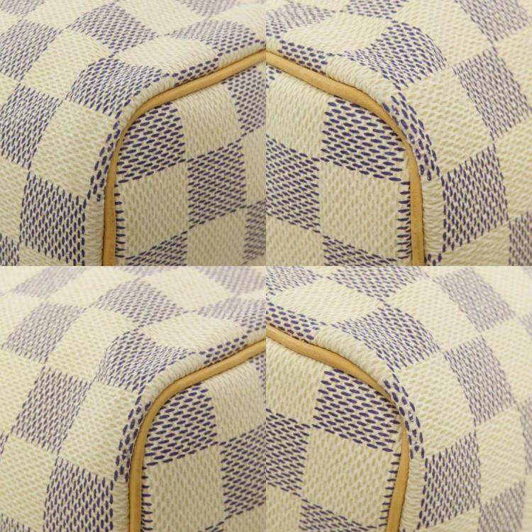 Pre Owned Louis Vuitton Speedy 25 Boston Bag Damier Canvas