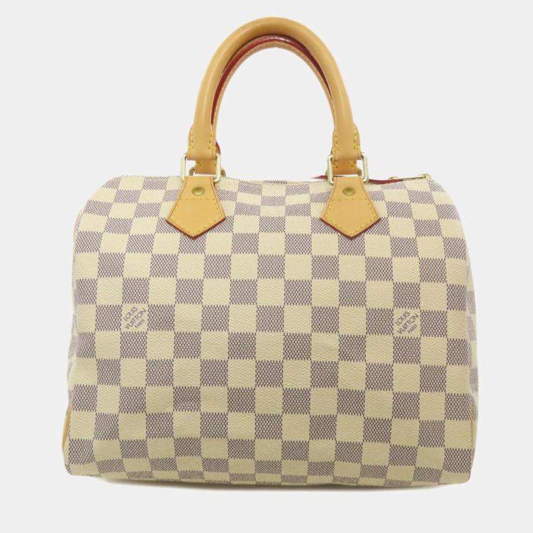 Pre Owned Louis Vuitton Speedy 25 Boston Bag Damier Canvas