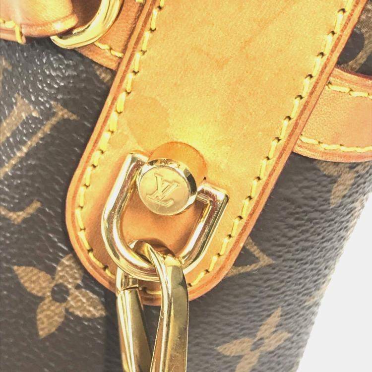 Pre Owned Louis Vuitton Monogram Duffle Bag 2-Way Pochette Handbag Shoulder Canvas Brown
