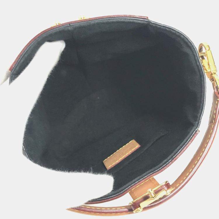 Pre Owned Louis Vuitton Monogram Duffle Bag 2-Way Pochette Handbag Shoulder Canvas Brown