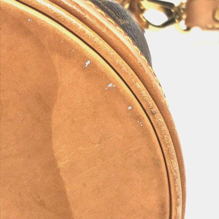 Pre Owned Louis Vuitton Monogram Duffle Bag 2-Way Pochette Handbag Shoulder Canvas Brown