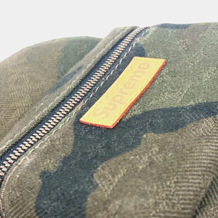 Pre Owned Louis Vuitton Apollo Backpack Nano Bag Charm Rucksack Camouflage Keychain Canvas Green