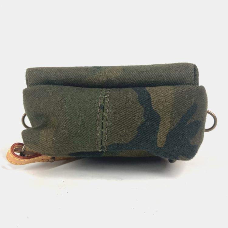 Pre Owned Louis Vuitton Apollo Backpack Nano Bag Charm Rucksack Camouflage Keychain Canvas Green