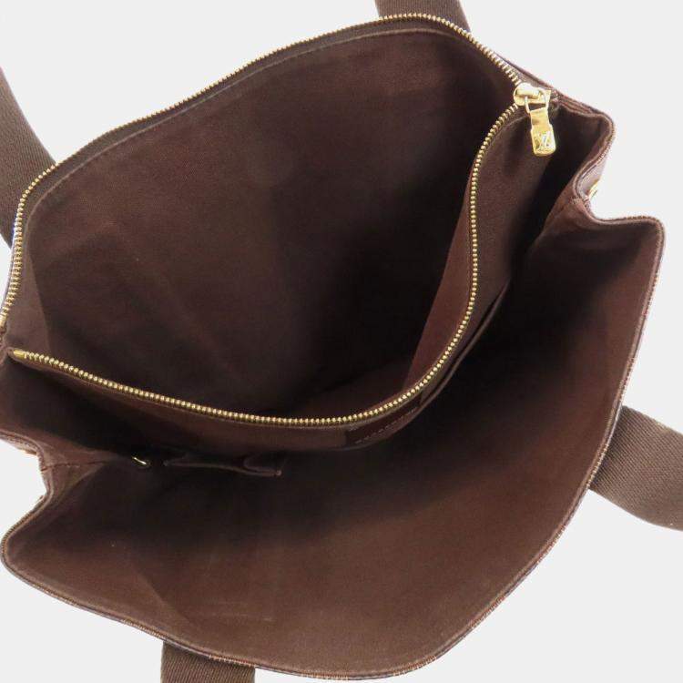 Pre Owned Louis Vuitton Cabas Bobur Handbag Damier Canvas