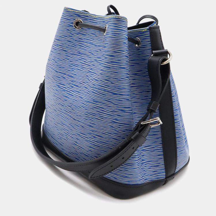 مملوكة مسبقًا Louis Vuitton Epi Denim Petit Noe Shoulder Bag Blue Black