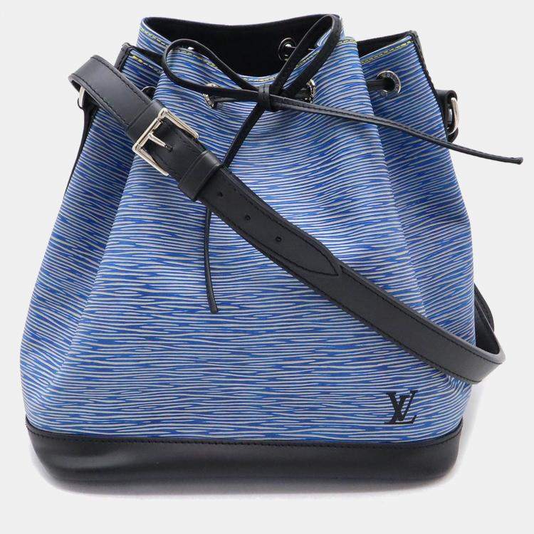 مملوكة مسبقًا Louis Vuitton Epi Denim Petit Noe Shoulder Bag Blue Black