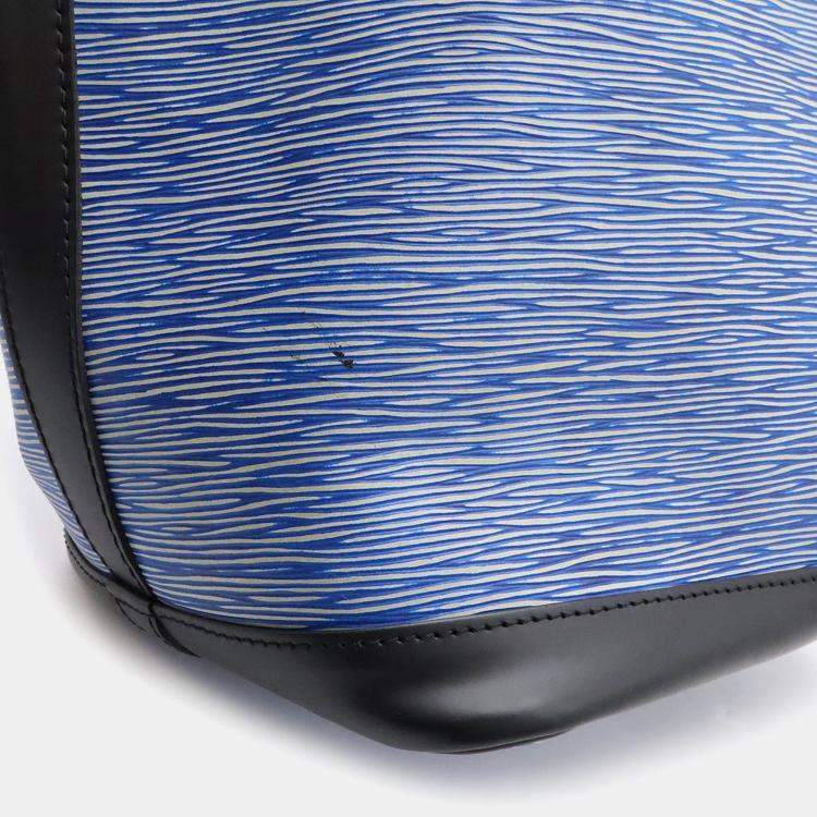 مملوكة مسبقًا Louis Vuitton Epi Denim Petit Noe Shoulder Bag Blue Black