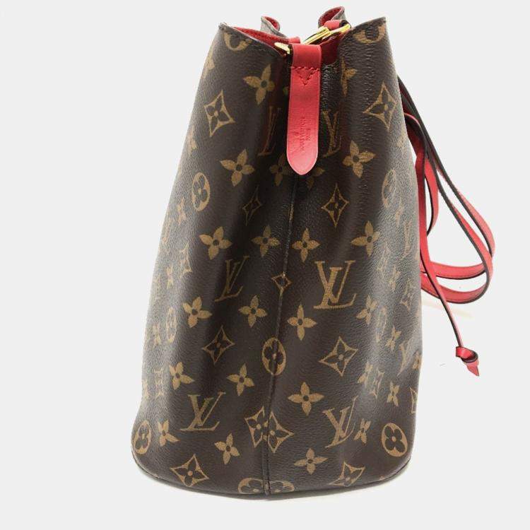 مملوكة مسبقًا Louis Vuitton Monogram Neonoe Shoulder Bag In Canvas Coquelicot Brown