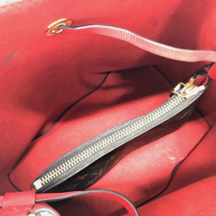 مملوكة مسبقًا Louis Vuitton Monogram Neonoe Shoulder Bag In Canvas Coquelicot Brown