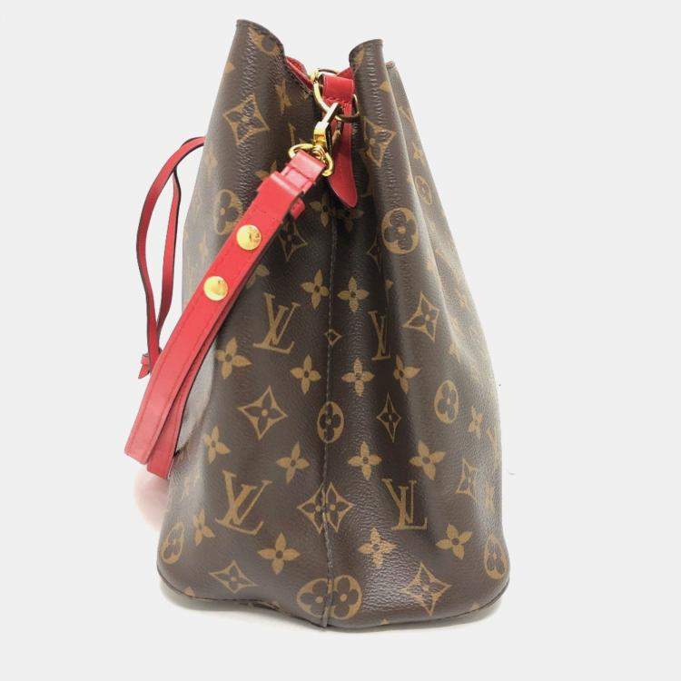 مملوكة مسبقًا Louis Vuitton Monogram Neonoe Shoulder Bag In Canvas Coquelicot Brown