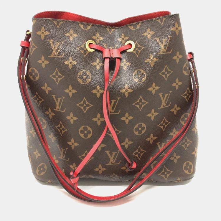 مملوكة مسبقًا Louis Vuitton Monogram Neonoe Shoulder Bag In Canvas Coquelicot Brown