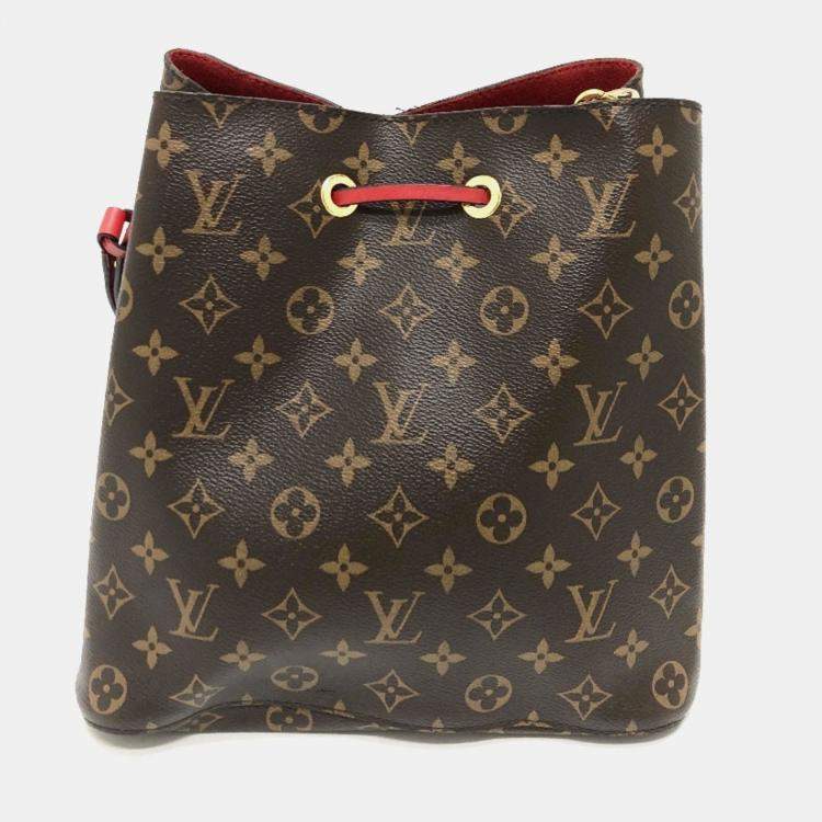 مملوكة مسبقًا Louis Vuitton Monogram Neonoe Shoulder Bag In Canvas Coquelicot Brown
