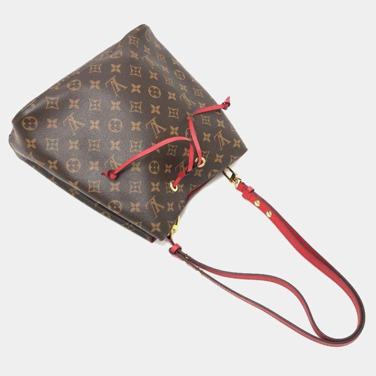 مملوكة مسبقًا Louis Vuitton Monogram Neonoe Shoulder Bag In Canvas Coquelicot Brown