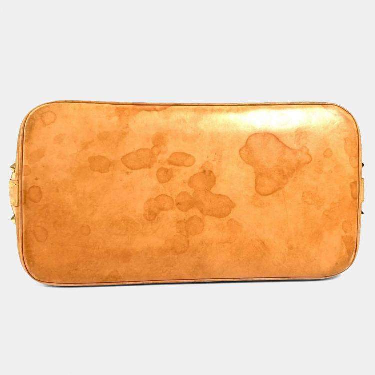 Pre Owned Louis Vuitton Monogram Multicolore Alma Tote Bag With Studs Canvas Blanc White