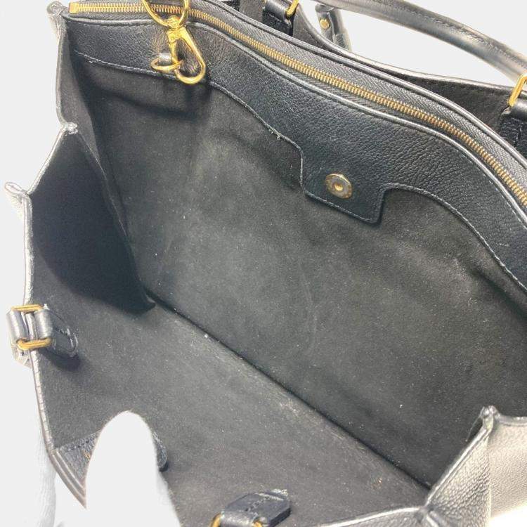 Pre Owned Louis Vuitton Rock Meat Bag With Tassel Shoulder Tote Crossbody Handbag Leather Noir Black