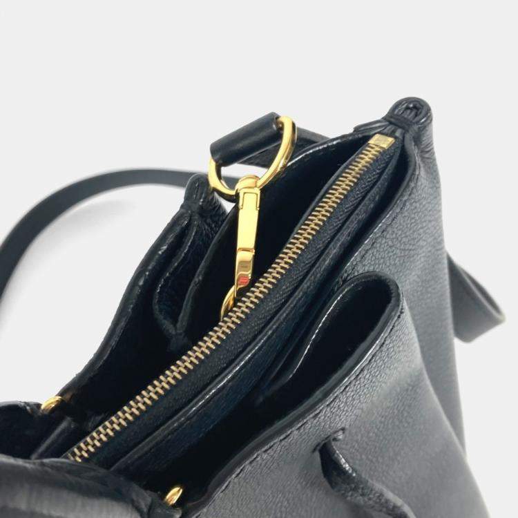 Pre Owned Louis Vuitton Rock Meat Bag With Tassel Shoulder Tote Crossbody Handbag Leather Noir Black