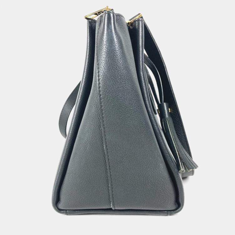 Pre Owned Louis Vuitton Rock Meat Bag With Tassel Shoulder Tote Crossbody Handbag Leather Noir Black