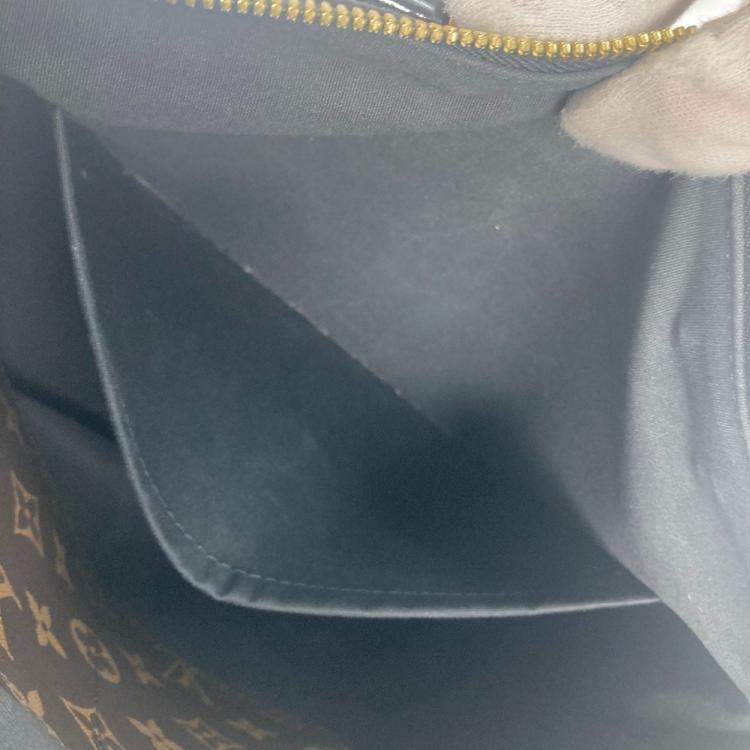 Pre Owned Louis Vuitton Vernis Tote Miroir Handbag Patent Leather/Monogram Canvas Noir Black